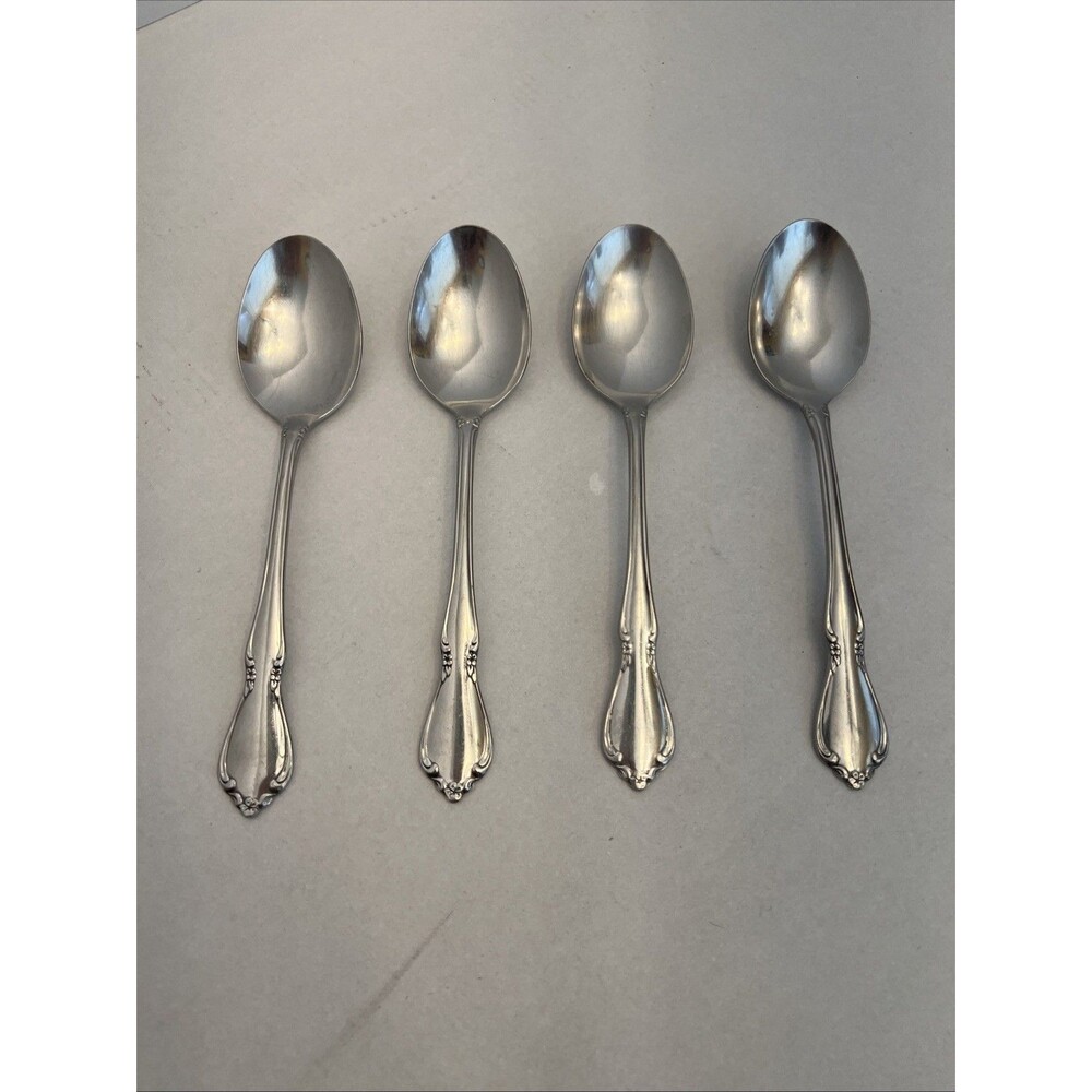 4 CHATEAU OneidaCraft Deluxe Stainless Tablespoons Soup Silverware Flatware